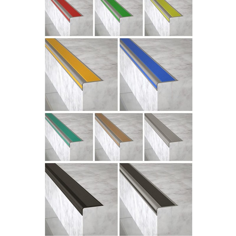 LeongLzt 72 Inch Stair Nosing，Shaped Stair Edge Protector Vinyl Stair