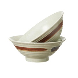 DealbyBox 8.8 Inch Large Bowls - Ceramic Deep Bowls for Ramen, Noodle, Soup, Salad (2Pack, Bronze Swirl)