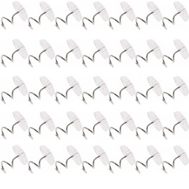 Sowaka 120 Pcs Twist Pins Upholstery Clear Heads Slip Cover Fasteners Headliner Pins for Sofa Car Van Home Furniture Hold Bed Skirt (120 pcs)