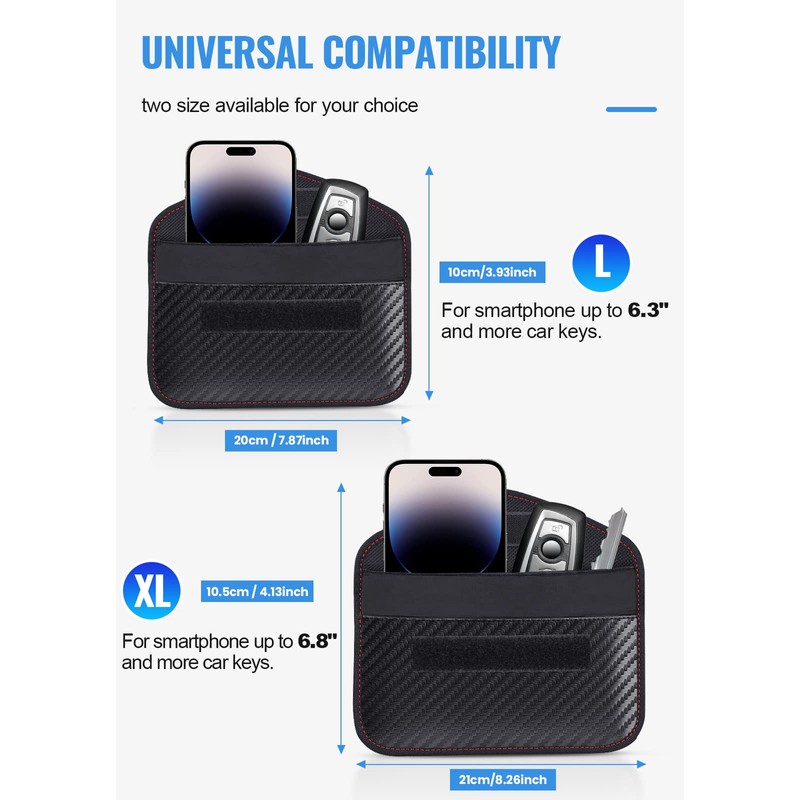 lanpard Keyless Go Protection Car Key Faraday Bag 2X Large