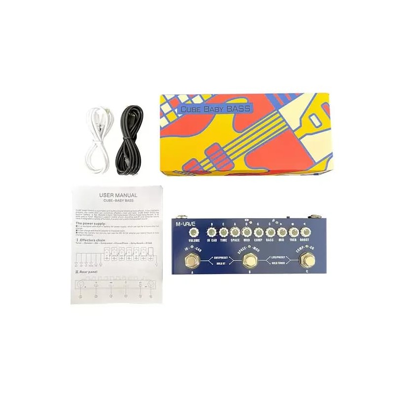 M-Vave Cube Baby Bass - Multieffect Pedal for Bass Guitar