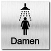 Shower Door Sign Women's UV Print 12 x 12 cm