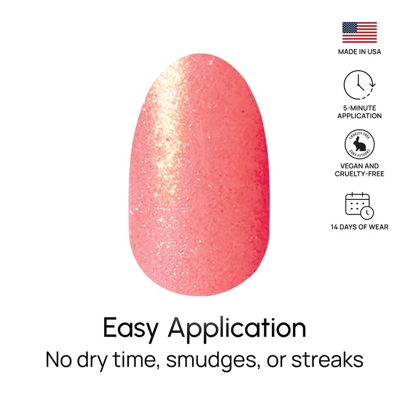 Color Street Coral Cove Shimmer Nail Strips