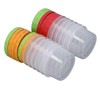 12 Sets 1 Cup Containers 8oz Stackable Reusable Round Plastic