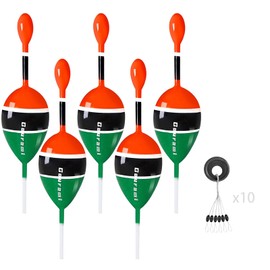 Gourami Slip Bobbers Kit,Balsa Wood Slide Floats with Bobbers Stops,Fishing Cork for Crappie Panfish Bass Trout