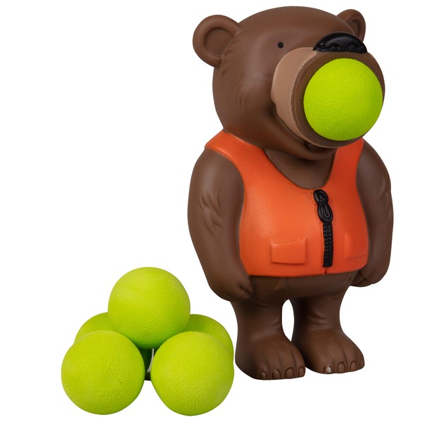 Hog Wild Bear Popper Toy - Shoot Foam Balls Up to 20 Feet - 6 Balls Included - Age 4+