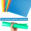 A4 Dividers, 12-Piece Folder Index, A4 Dividers, Pastel Folders, with