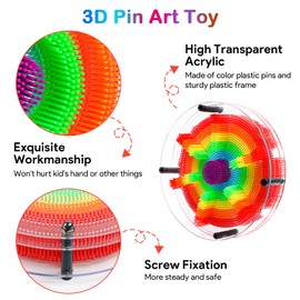 ENJSD 3D Pin Art Sensory Toys for Kids 5-7, Pin Art Board Impression Sensory Toys for Kids with Autism, Autism Gifts for Autistic Children Age 3, 4, 5, 6, 7, 8, 9, 10+ Years Old Boys Girls
