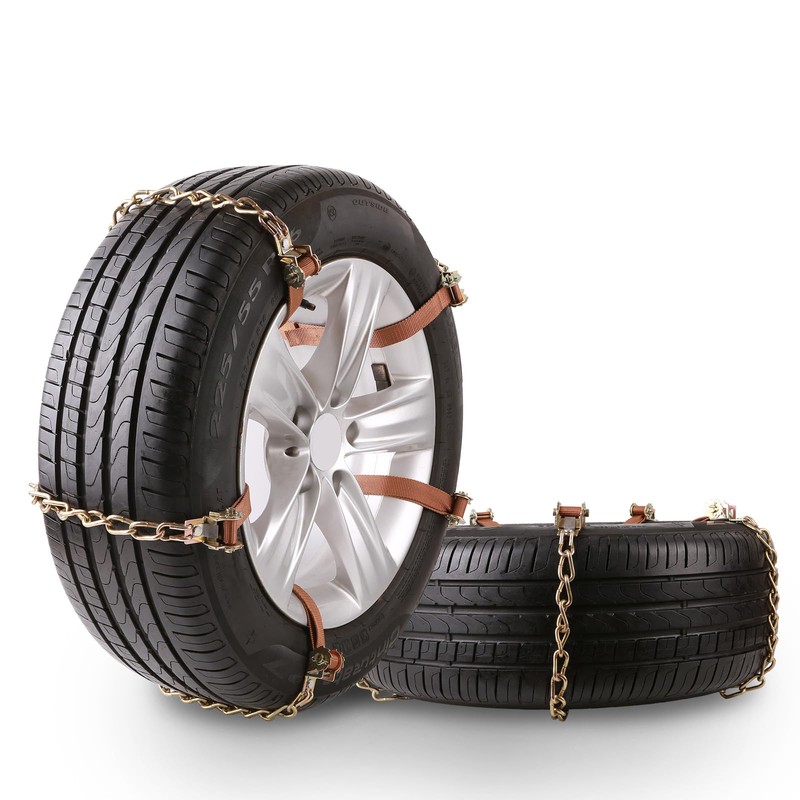 Snow Chains, 225-295mm Universal Tire Chains for Car, SUV, RV,