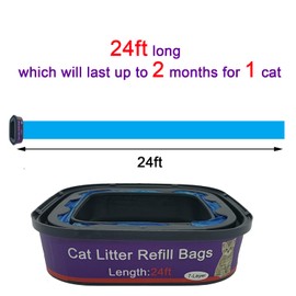 8 Pack Cat Litter Refill Bags Cartridge Compatible with Genie Cat Litter Standard and Plus Pails