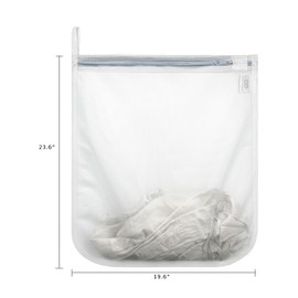 PROMEED Reusable Mesh Laundry Bag for Delicates, Large Size Wash Bag for Mulberry Silk Pillowcase Fitted Sheet Flat Sheet,1Pc Washing Machine Wash Bags for Shirt,Blouse,Underwear,Baby Clothes(20"x24")