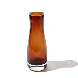 11" H Amber Vase,3.5lb Glass Vase Large for Home Decoration, Noble Amber Flower Vases,Luxury Vases for Flower