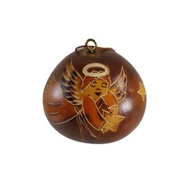 Luxury Christmas Nativity Handmade Christmas Tree Ornament Decoration - Peruvian Traditional Gourds (1 x $18.95 & Set of Two $32.95) - Style: Christmas Nativity2 (One Piece)