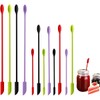 12 Pack Mini Spatula Silicone Small Thin Scooping Spoons Double-End Makeup Spatula Scraper for Jar Bottles Kitchen Beauty Cosmetic