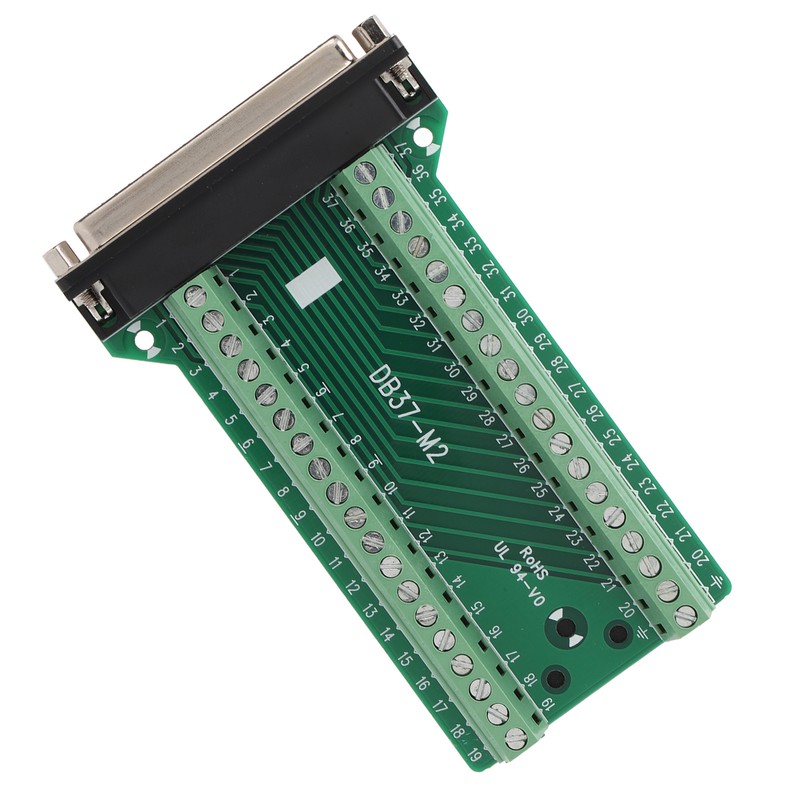 DB37 Breakout Connector Terminal Board Straight PCB Insulated Anti Interference