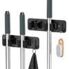 Wall Mount Mop and Broom Holder, HOMEASY Heavy Duty Stainless