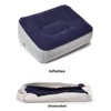 Inflatable Travel Foot Rest Pillow, Head Pad, Soft Flocking Pillow,