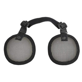 Tactical Airsoft Military Paintball Metal Mesh Side Cover with Ear Protection for FAST Helmet (Not including helmet)