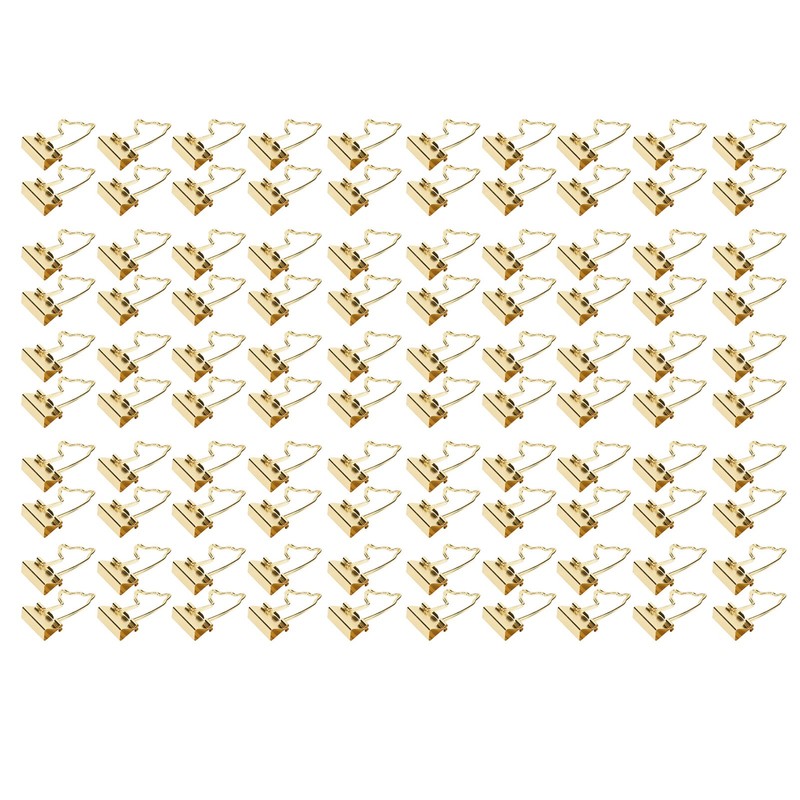 100pcs Binder Clips Strong Clamping Force Rust Prevention Metal Portable