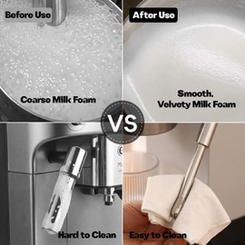Upgrade Steam Wand Nozzle Spout Compatible with DeLonghi Emax,Epro,Eplus Coffee Machines,Includes a cleaning brush (EMAX/EPRO/EPLUS)