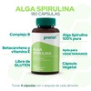 PRONAT | Alga Spirulina 100% Pura, Suplemento Alimenticio, 180 cápsulas