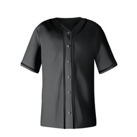 Aizqaoalk Blank Baseball Jerseys for Men Shirts Short Sleeve Hip Hop Sports Casual Button Down Uniforms Hip Pop