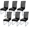 WENZMOC PU Leather Dining Chair Covers Removable 100% Waterproof Chair