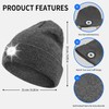 Yontune Beanie Hat with Light LED Cap Soft Acrylic Knitted