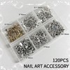 120 Pieces Cross Nail Art Charms Kit, Nail Charms, Charms