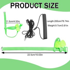 Pack of 2 Parrot Harness with Lead, Adjustable Bird Harness, Flight Training Lead for Birds, Parrots (Yellow and Green)