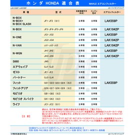 Honda Air Conditioner Filter Anti-Bacterial Antiviral N-Box N-ONE N-VAN N-WGN N WGN N Wagon Model JF3 JF4 JG3 JG4 JJ1 JJ2 JH3 JH4 MAHLE MAHLE LAK1942P 80292-TTA-941 Deodorizing Pollen PM2.5 Removal
