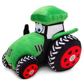 Toyland® 21cm (8 Inch) Plush Farm Tractor - Boys & Girls Bedroom Decoration (GREEN)