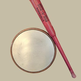 Aluminum Over Glass in a Walnut Pot