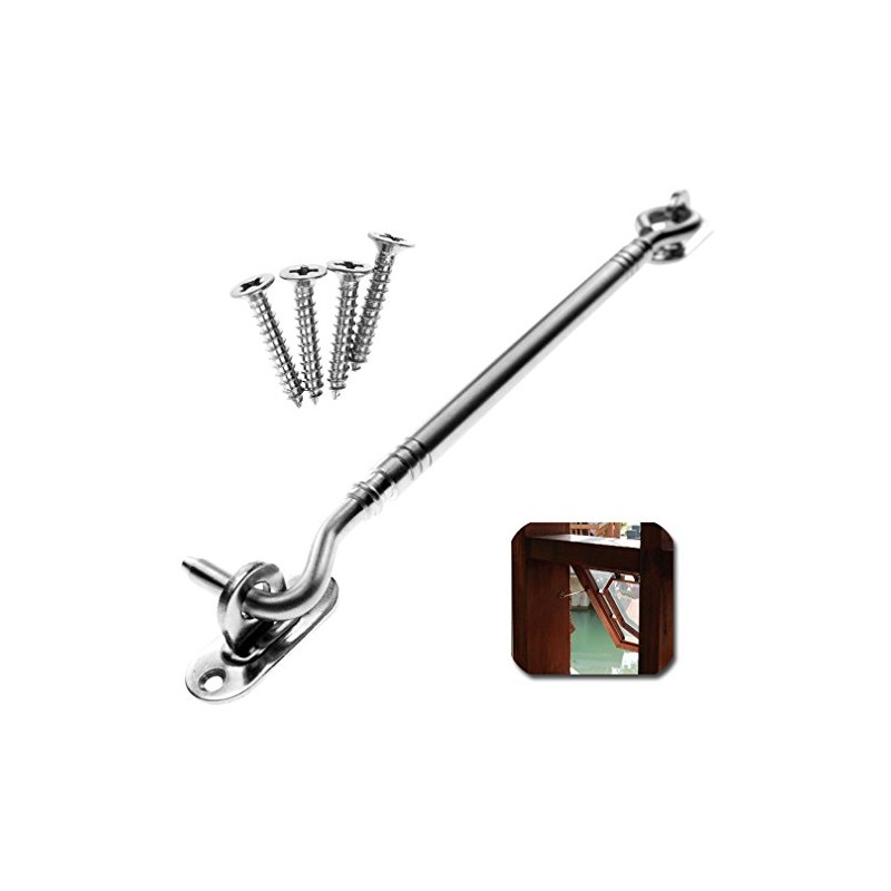 8" 10mm Dia Cabin Hook and Eye Shed Gate Door
