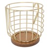 Coffee Pod Holder Iron Large Capacity Space Saving Wooden Base