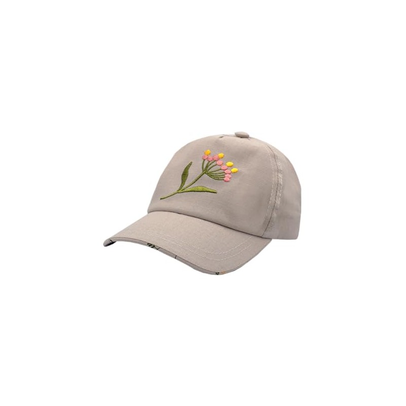 maximo Kids Girl-Cap Flower Lining Velcro Fastening UV 30, beige,