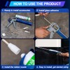 Professional Caulking Gun Nozzle Extensions, Stainless Steel, Straight and Curved