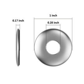 Wensilon (100 pcs) #14x1 Inch Inch Sealing Washers 304 Stainless Steel Neoprene EPDM Bonded