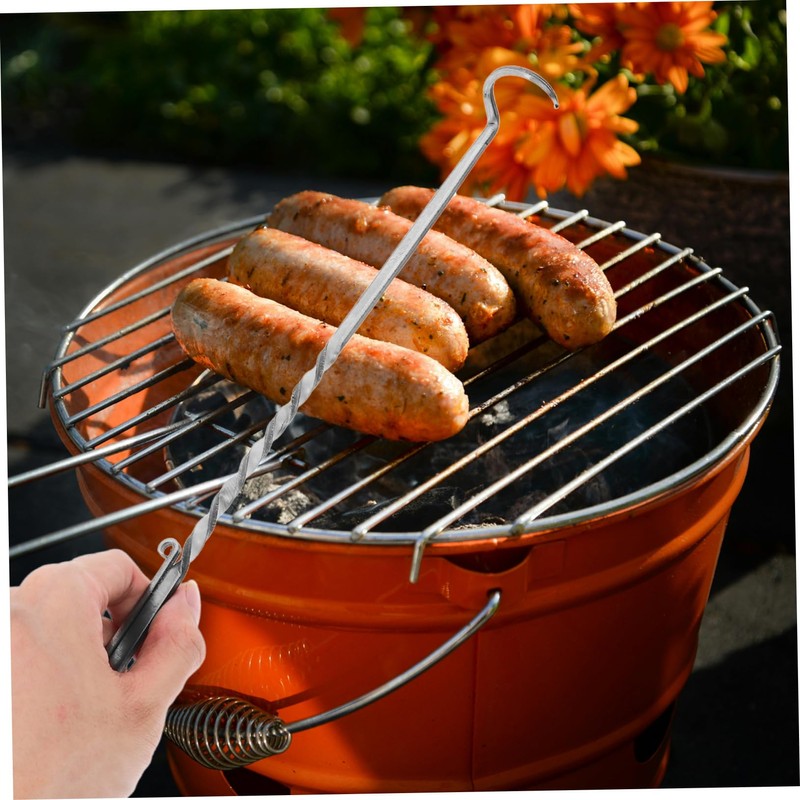 Mipcase Stainless Steel Meat Hook Flipper BBQ Food Turner with