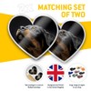 2 x Heart Stickers 7.5 cm - Beautiful Rottweiler Dog