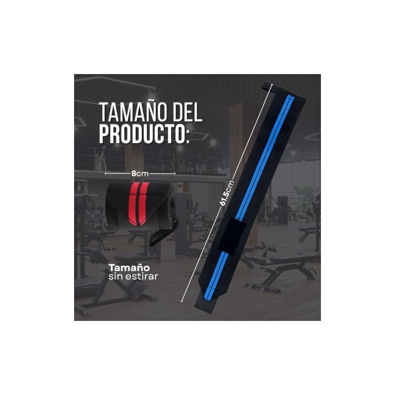 1 Par de Muñequeras Elásticas para Gym y Crossfit Negro