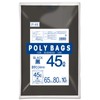 Oldy P-49 Trash Bags, Black, 11.7 gal (45 L), Extra