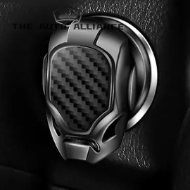 THE AUTO ALLIANCE 1* Skull Car One Click Start Button Car Engine Start Stop Lever Starter Cover - Black