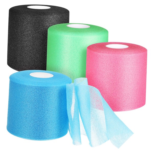 SAFIGLE 4rolls Sponge Skin Mask Pre Wrap Tape for Athletes