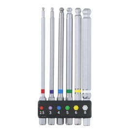 Takagi Earth Man Ball Point Hex Bit Set, 6-piece Set, Long Type, For Electric Screwdrivers