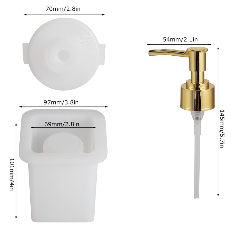 Soap Dispenser Bottle DIY Soap Container Bottle Silicone Mold Perfume