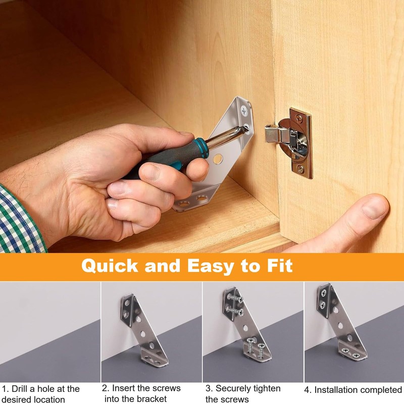 Pack of 18 Heavy Duty Triangle Mounting Connectors, Universal Triangular