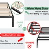Breezehome 18" Twin Metal Bed Frame with Sturdy Wood Slats