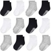 Anti Skid Toddler Socks - 12 Pairs Non Slip Grip