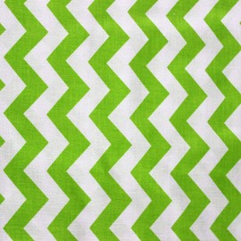 Pingianer 100 x 160 cm Stripes 100% Cotton Fabric Children Sold by the Metre Craft Sewing Fabric (White Green Zigzag, 100 x 160 cm (11.99/m))